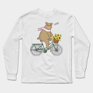 Cycling Bear Long Sleeve T-Shirt